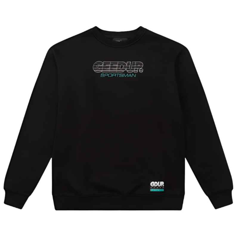 GEEDUP Sportsman 2.0 Crewneck Black/Aqua Green GEEDUP