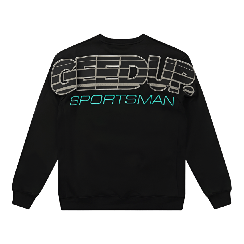 GEEDUP Sportsman 2.0 Crewneck Black/Aqua Green GEEDUP